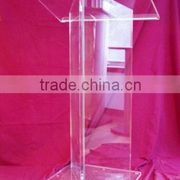 customized free standing clear acrylic A shaped lectern/rostrum/podium/music stand/table