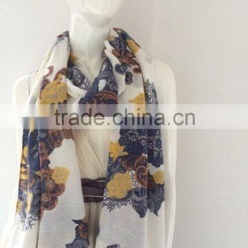 2016 new long printed polyester scarf