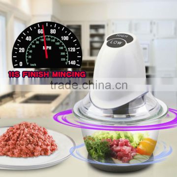 Jialian New Design High Effcetive Electric Chopper with Glass container