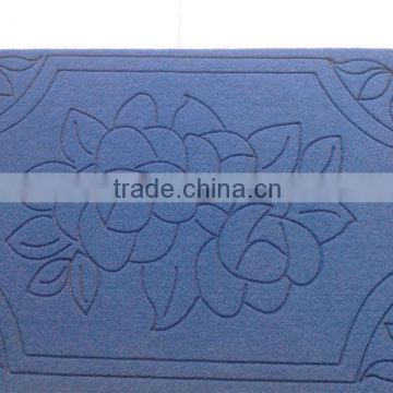 logo carpet with lasering engraving velour surface with pvc backing mat from china
