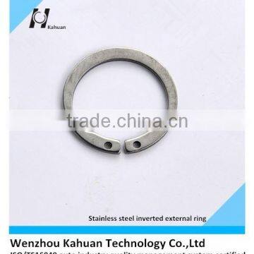 Wenzhou factory supply spring steel dacromet inverted external circlip