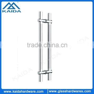 stainless steel flat tube glass door pull handle