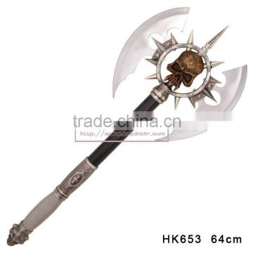 Wholesale fantasy axe skull axe double edge HK653