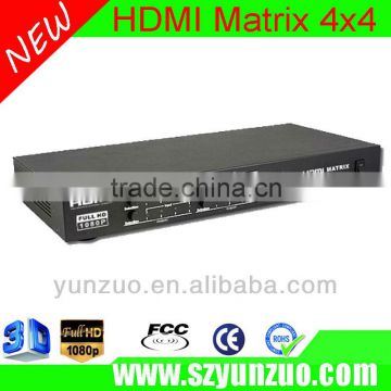 3D 4x4 HDMI matrix for HDTV,factory supply