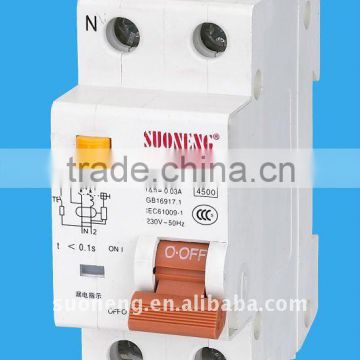 SN small frame IEC1009 CE certificate 32a mini residual current circuit breaker