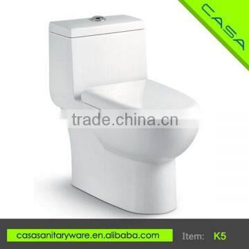 Siphonic or washdown ceramic oval one piece chemical toilets for sale