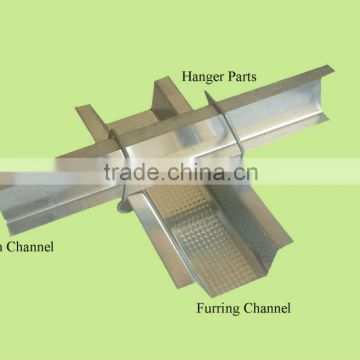 Galvanized Steel Profile Furring Channel / Omega With Many Sizes