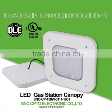 DLC UL CUL Certification and ip65 aluminum housing body material 150w led canopy light high lumen