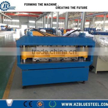 Colored GI Roofing Sheet Double Layer Roll Forming Machine, Double Deck Metal Roof Rolling Former Machinery