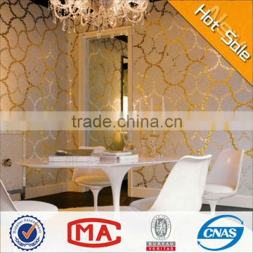 gold and silver color Liaisons Bianco design wall tile mosaic glass mosaics art and craft