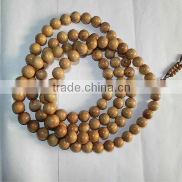 sandalwood mala necklace, buddhist chanting beads