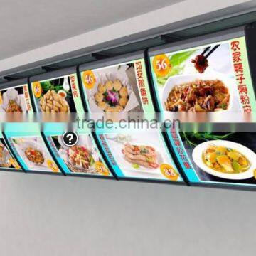 Made in china aluminum led menu light box for restaurant