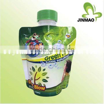 Plastic stand up pouch for beverage packaging