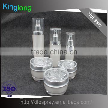 2016Kinglong High Fashion!!! 15ml 30ml 60ml 100ml cosmetic acrylic lotion pump spray bottle with jar for skincare