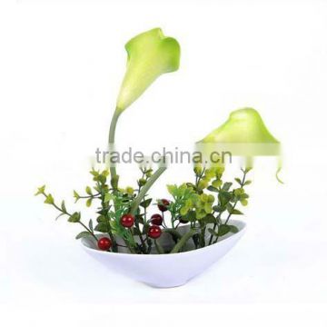 artificial flower calla with ceramics pot