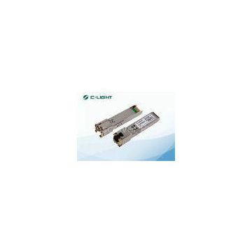 RJ45 100m SFP Optical Transceiver 1.25Gb/s For 1000BASE COPPER TX Ethernet