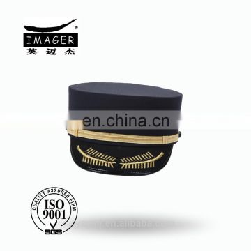 Honorable Air Force Air Commodore Hat with Black Strap and Gold Embroidery