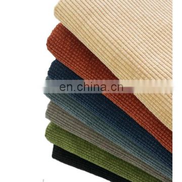 Good drapery solid dyed 100% polyester 6 wale corduroy fabric for jacket/pillow/trousers