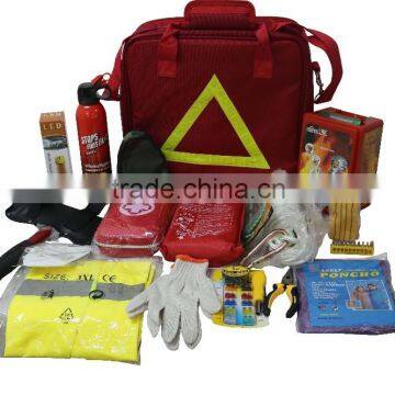 19pcs car emergency tool kit packing in red bag