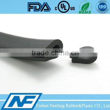 black and soft U container rubber door seals