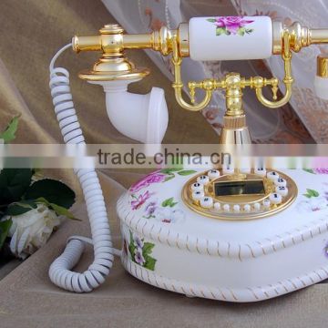 cute antique wood caller id telephone