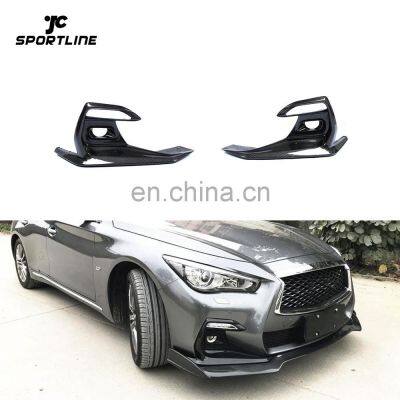 Carbon Fiber Q50 Fog Lamp Covers for Infiniti Q50 Sport Sedan 4-Door 2018 2019