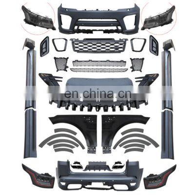 FRONT BUMPER ASSY CAR UPGRADE BODY KIT FOR RANGE ROVER SPORT 2014-2017 UPGRADE TO 2020