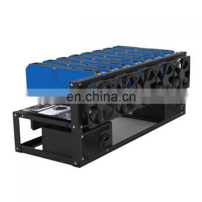 6/ 8/ 12GPU Slots Stand Durable Open Air Rig Frame Case Durable Rig Rack Stackable Computer Rack