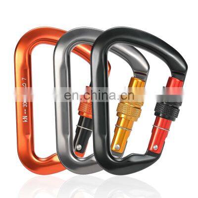JRSGS Auto Locking Carabiner for Camping Muti-function 30KN Outdoor Climbing Activity 7075 Material Anodizing Snap Hook S7112B