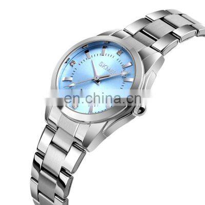 New arrival hot selling wholesale Skmei 1620 luxury lady stainless steel strap custom label business women watch