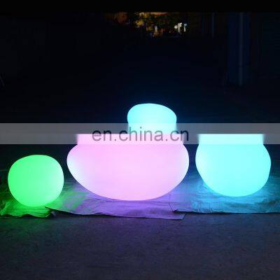 led ball /16 color changing rechargeable 3D moon illuminated ball large stones decoration outdoor