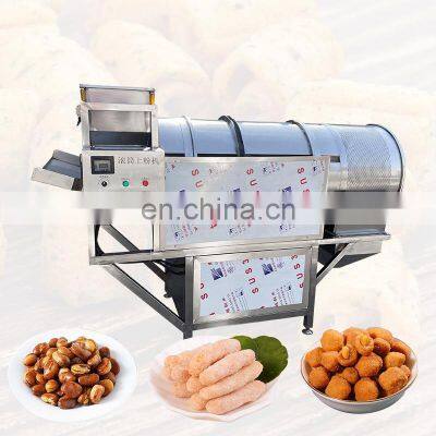 Flavorful Popping Boba Roller Tumbler Automatic Coated Peanut Drum Type Flavor Seasoning Frying Food Coating Machine