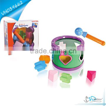 Education Kids Plastic Drum Set Toy Blocks
