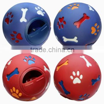 Newest ! 75mm Vinyl dog Treat Ball , Dog Toys Ball