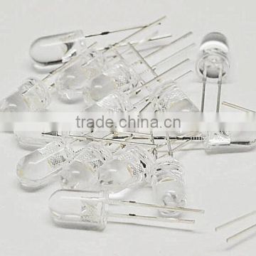 White 5MM LED Round With Domed Top Light Emitting Diode ( Lens Color Water Clear )