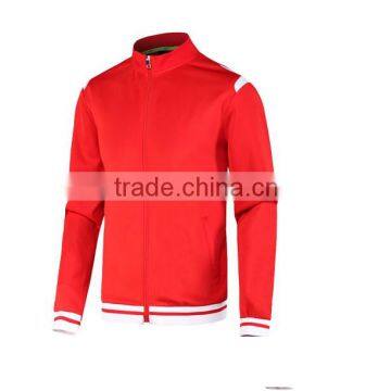 2016 newest cheap hot sell polyester red track jacket