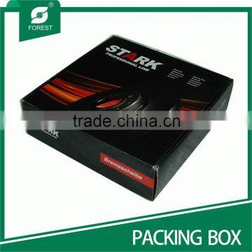 TRIPLE WALL BLACK MATT FOLDABLE PAPER BOX FOR PACKING AUTOMOBILE PARTS