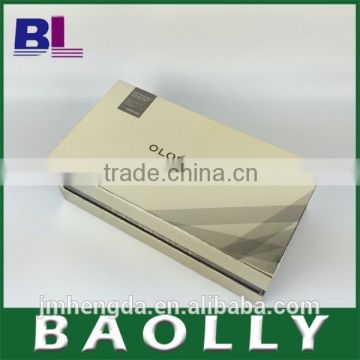 High quality corrugated display rigid paper box with flat packing