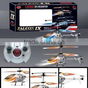 3CH DIE CAST R/C HELICOPTER WITH LIGHT AND GYRO