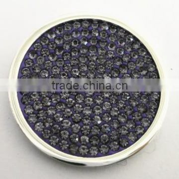 hotsale europe fashionable high quality 33MM purple with rhinestone interchangeable coin pendant