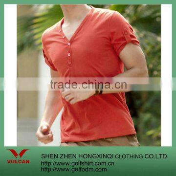Fitness and cool Short Sleeves Men Red t Shirt