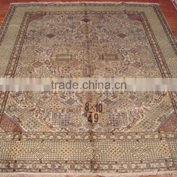 Oriental hand knotted wool&silk rugs Antique carpet
