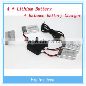 2016 Quadcopter High Rate RC Airplane Li-po Battery for RC model 4*Lithium Battery + Balance Battery Charger