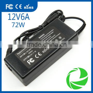 ac 220v to dc 12v power adapter for led light adapter 12V 6A LED LCD projector power supply 12v dc 72w 6 amp