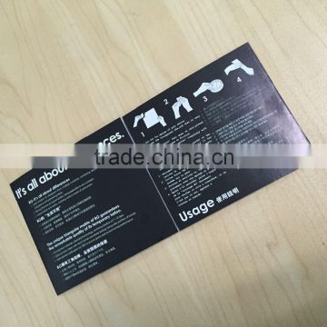 customized folding package brochure black printed paper brochure