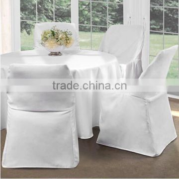 Polyesterplain white thick Folding Chair Cover
