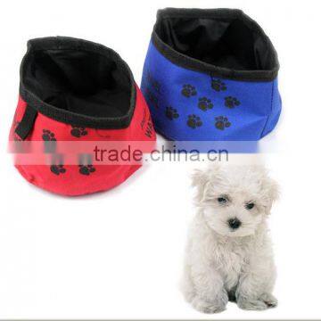 nylon Pet Portable Traveling Bowl Foldable Feeder Dog Garden Water Bowl