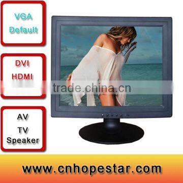 wall mount desktop 4:3 vga tv av input 1024*768 15inch lcd tv with good quality