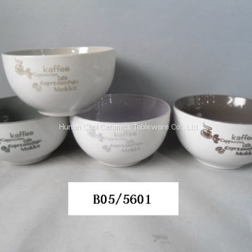 Promotional sweet carton decal ceramic bowl for food container