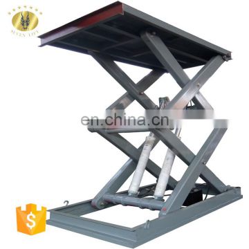 7LSJG Jinan SevenLift 1 ton warehouse double level scissor cargo goods lift table elevation in residential house